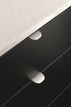 Furnipart - Edge Round - greb i Aluminium Inox look CC2x80mm L200mm B40,9m